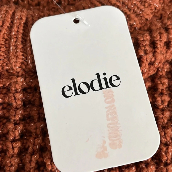 Elodie Chunky Open Knit Crop Sweater in Sienna - NEW - Size XL - Picture 5 of 7